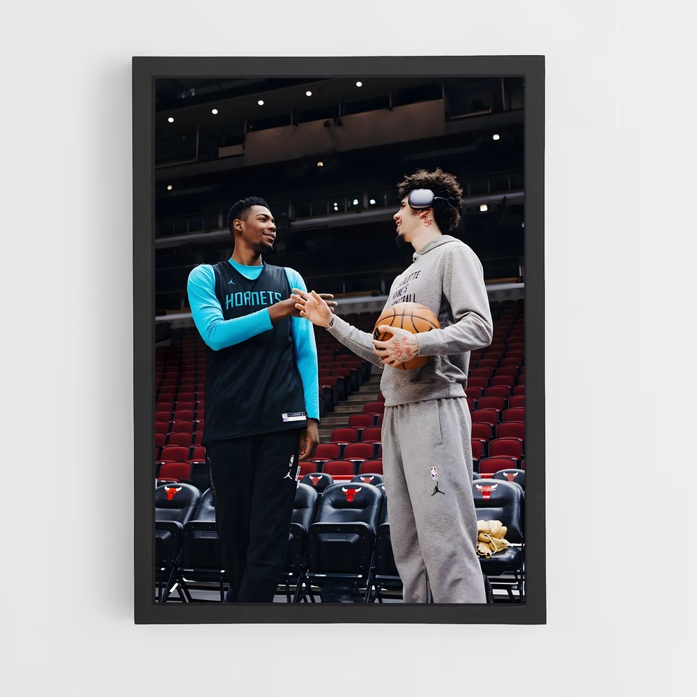 Poster Rivalité sur le Terrain – affiche Basketball (vue 2)